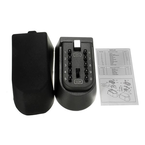 Wall Mount Key Box Combination Lock Safe Weather Resistant Carousel 6