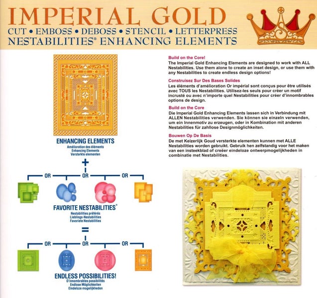 Spellbinders Nestabilities Enhancing Elements - Gold Rectangles One S4-411 Carousel 3