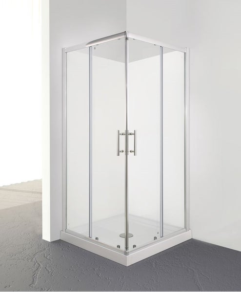 900mm Extra Height Double Sliding Doors Square Shower Carousel 1