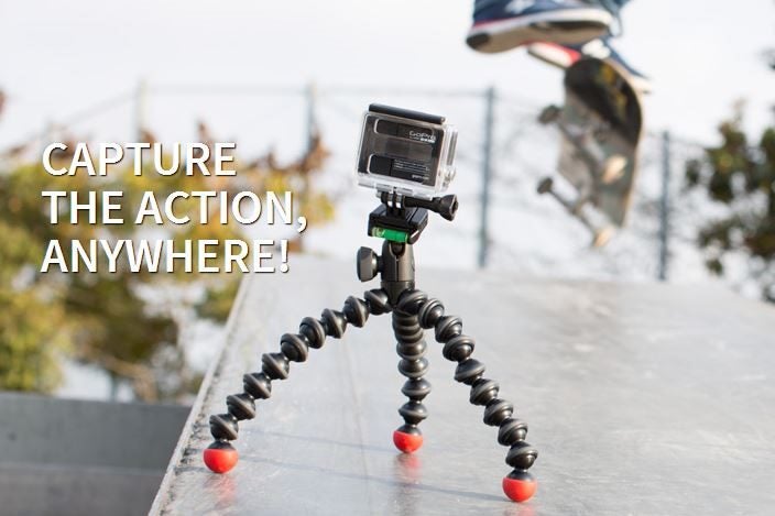 Joby GorillaPod Action Tripod with Compatible GoPro Mount Carousel 1