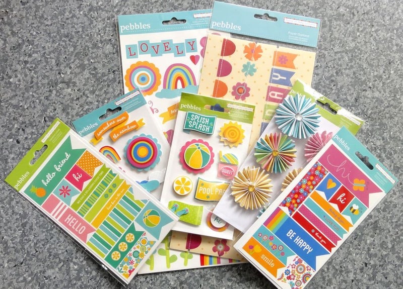 American Crafts - Pebbles - Party with Amy Locurto 7 Piece Assortment - PB-AMY Carousel 1