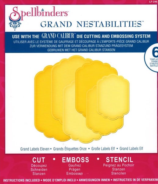 Spellbinders Grand Nest Grand Labels Eleven LF-246 Carousel 1