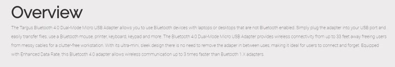 Targus ACB75AU Bluetooth 4.0 Adapter Carousel 2