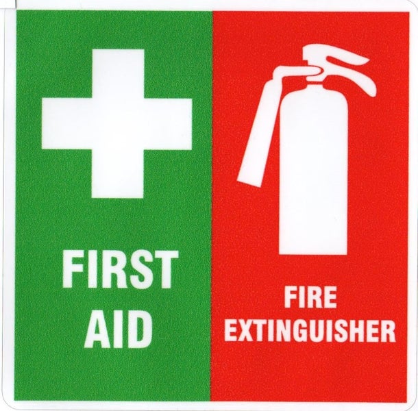 First Aid/Fire Extinguisher Combo Sticker Carousel 1