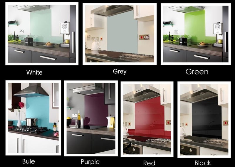 SALE! Glass Splash Back 600X600 - Green/ Purple Lennox Bathroom Carousel 1