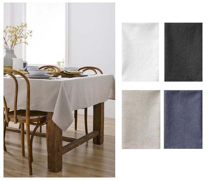 Tablecloth - Base Linen Look White 1.5mx2.25m Carousel 1