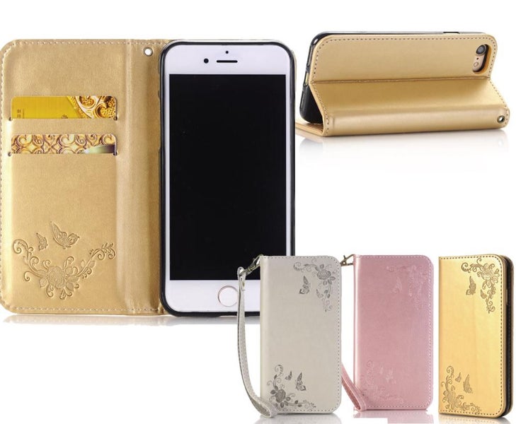 iPhone 5c Premium Embossing wallet leather case Carousel 1