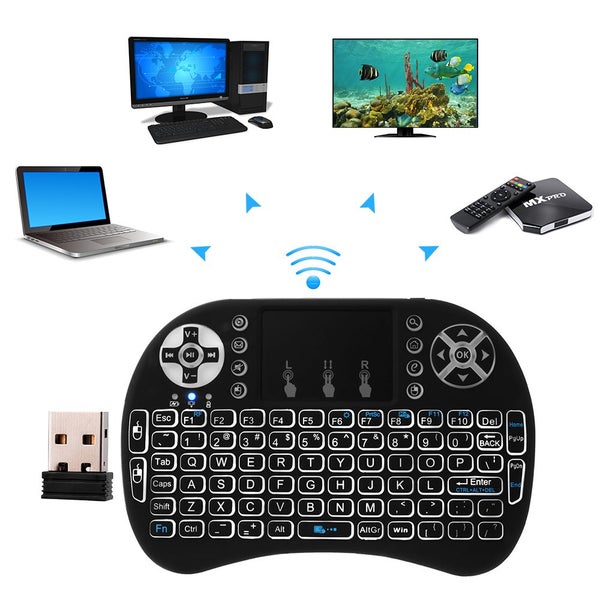 Mini wireless Key Board for Android TV with Blacklight Carousel 1