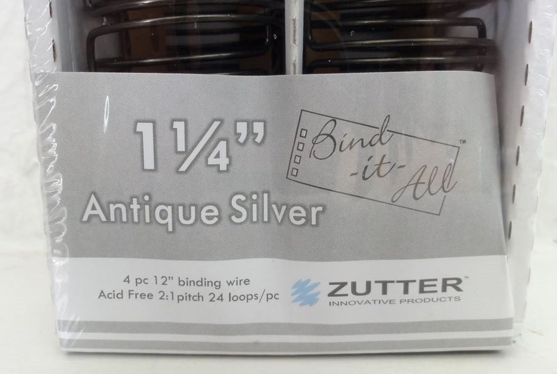 Zutter Products Bind-it-All Antique Silver Binding Wires 4pc - 32mm ZUT-7577 Carousel 1