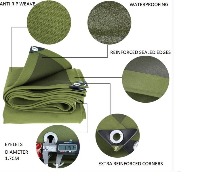 Tarpaulin Heavy Duty 3m x 4m 600gsm .7mm thick mold/flame/UV resistant Carousel 2