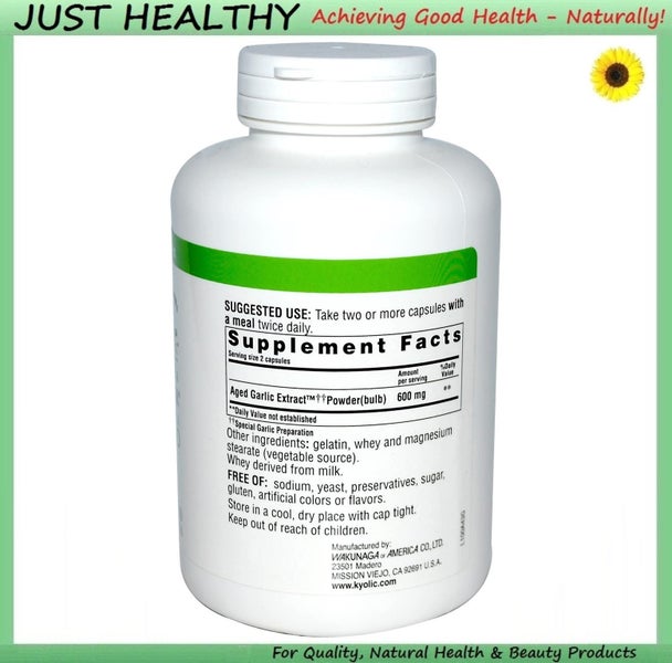 300 GARLIC TABLETS - KYOLIC ORGANIC ORIGINAL Carousel 2