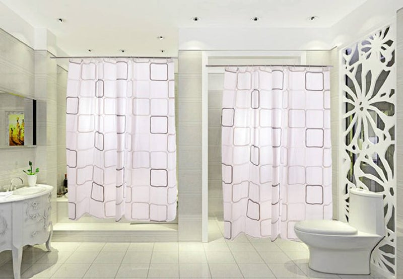 Shower curtain with rings bathroom toilet waterproof brand new Carousel 2