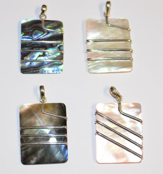 Rectangle Pendant Shell 925 Carousel 1