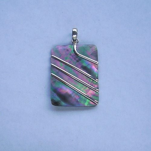 Rectangle Pendant Shell 925 Carousel 5