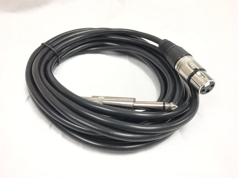 5m 1/4"6.5 Mono Jack To female XLR Cable Carousel 1