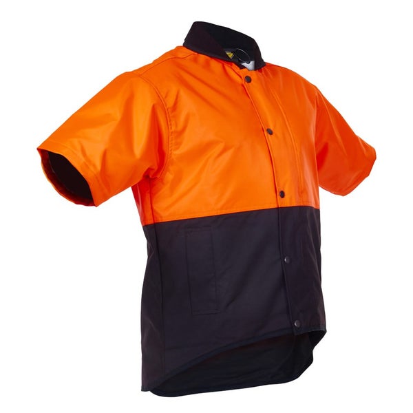 Oilskin Hi-Vis - Day Only Fleece Lined Short Sleeve Vest - All Sizes Carousel 1