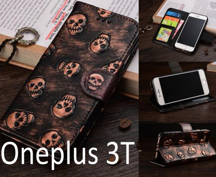 OnePlus 3T Leather Wallet Case Cover Carousel 1