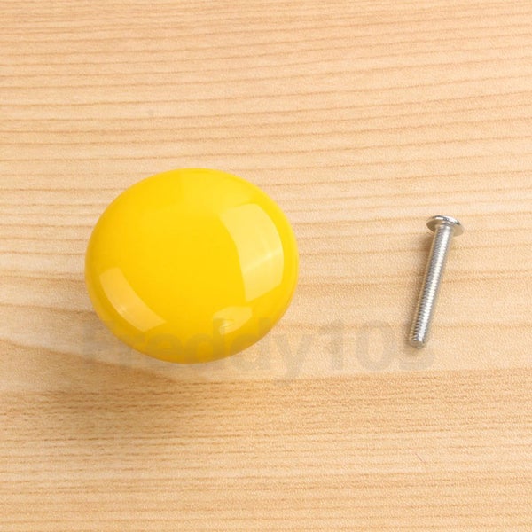 Candy Colorful Ceramic Round Cabinet Wardrobe Drawer Cupboard Knob Pull 33mm Carousel 10