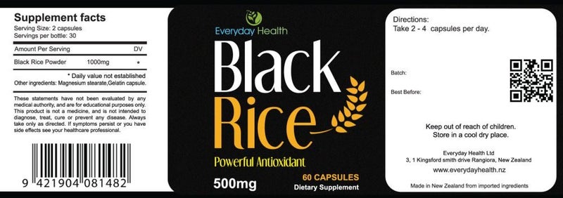 BLACK RICE CAPSULES - aka Purple Rice, Royal Rice, Forbidden Rice Carousel 2