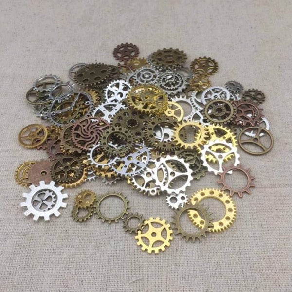 100g Assorted Steampunk Gears Clock Watch Wheel Set629776518480651125