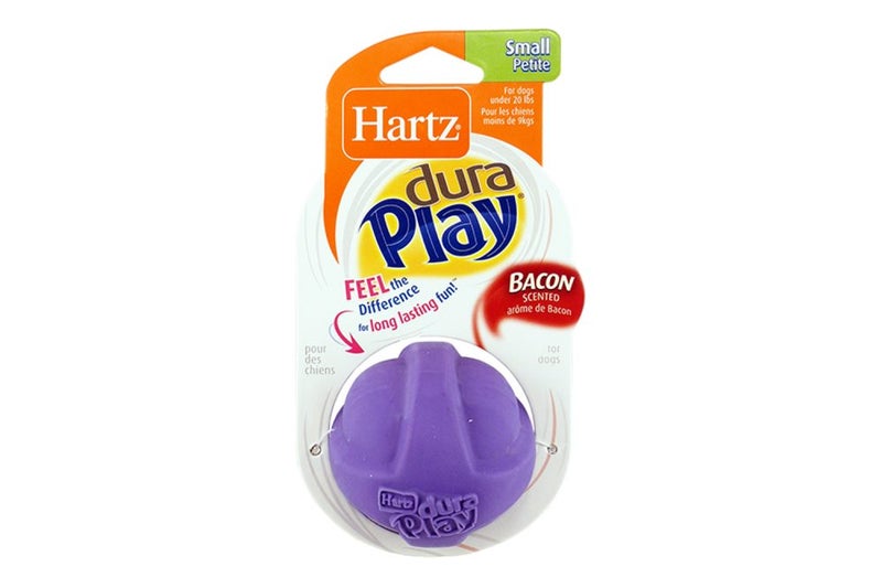 Dog Toy (Squeaky Latex & Vinyl) - Hartz Dura Play Ball - Sml Carousel 1