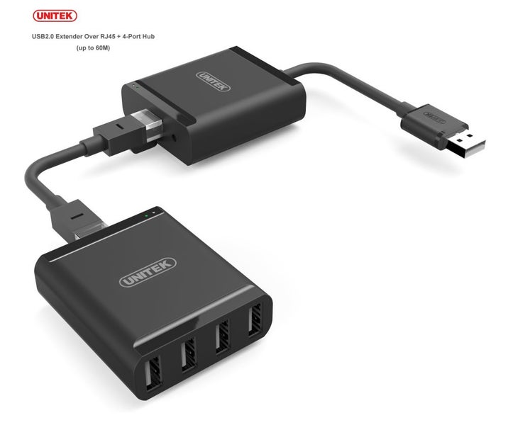Unitek USB2.0 Extender over Cat.5e + CAT5 CATE Carousel 1
