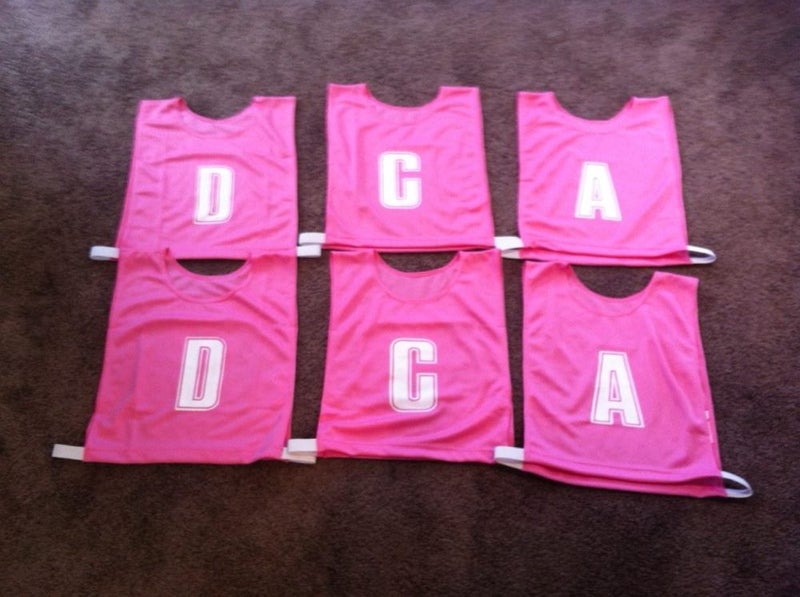 6 a Side Netball Bibs - Future Fern Grade C,A,D Junior and Senior Sizes Carousel 1