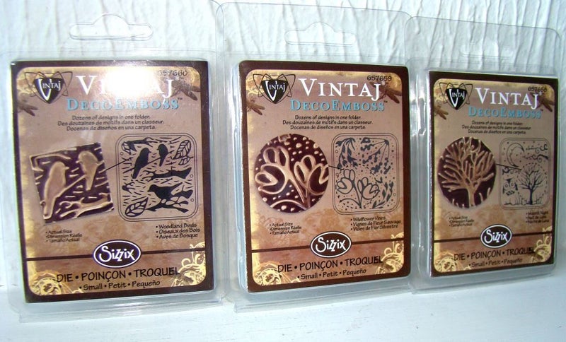 Sizzix Vintaj Deco-Embossing Petit Emboss Folders Set of 3 E65765-SetC Carousel 1
