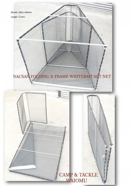 Whitebait Folding Set Net A Frame Large - NZ Made, 5 Year Warranty : BidBud