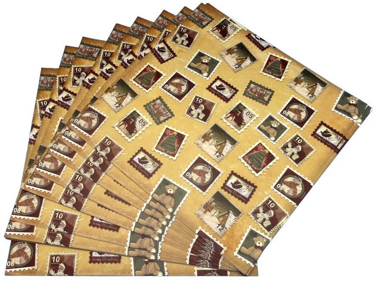 Christmas Themed Papers by Karen Foster Design - Christmas Stamps 6 pk - 64291 Carousel 1