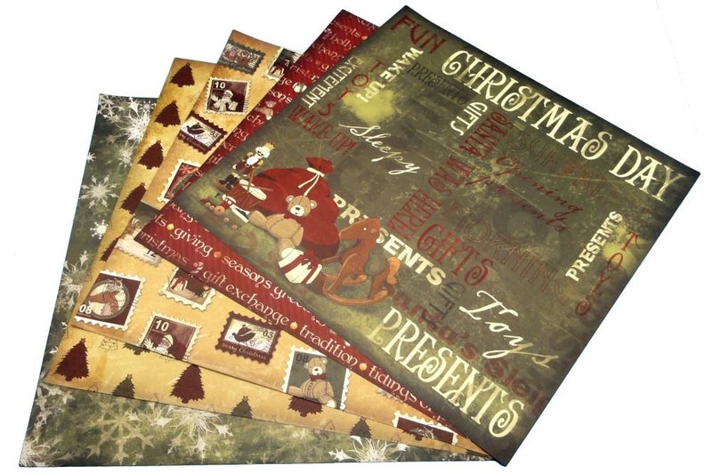 Christmas Themed Papers by Karen Foster Design - 6429-SetA - 30 pces Carousel 1