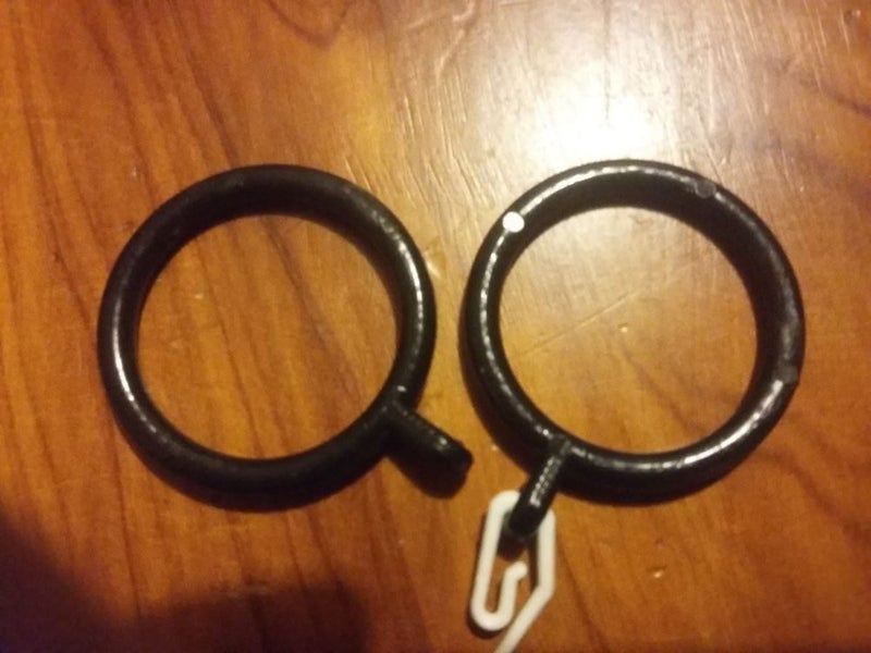 Curtain Rail Rings easy slide large 20 of black Carousel 1
