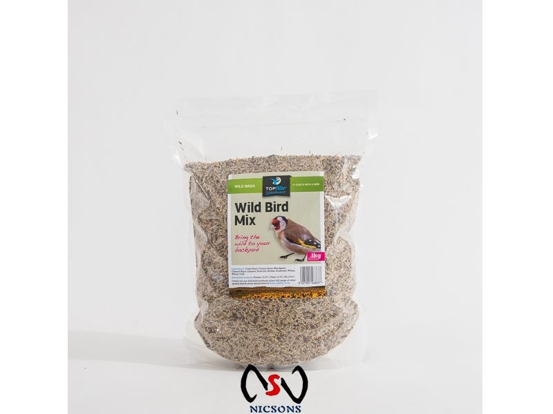 Topflite Wild Bird Coarse Mix Seed 1kg Carousel 1