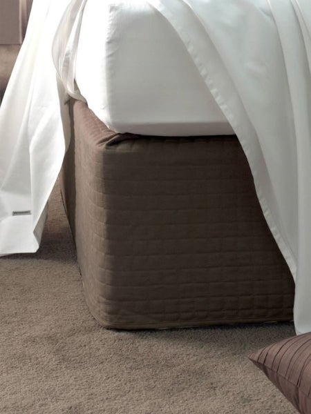 Valance - Suede Quilted (Bedwrap) - King Bed CHOCOLATE Carousel 1
