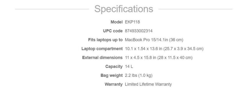 EVERKI 14" Studio Laptop Backpack Bag Carousel 18