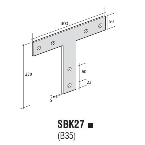 Stainless Steel T Bracket SBK27/S Carousel 1