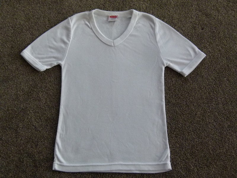 White Short Sleeve Thermal Top - Sz 10 Carousel 1