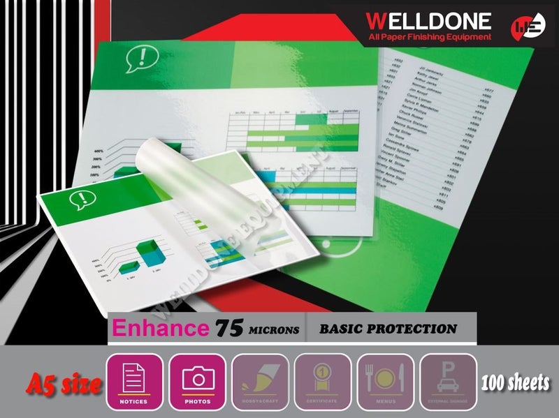 Laminating pouches A5 [100 sheets] - High quality - Up to 60% Off Carousel 1