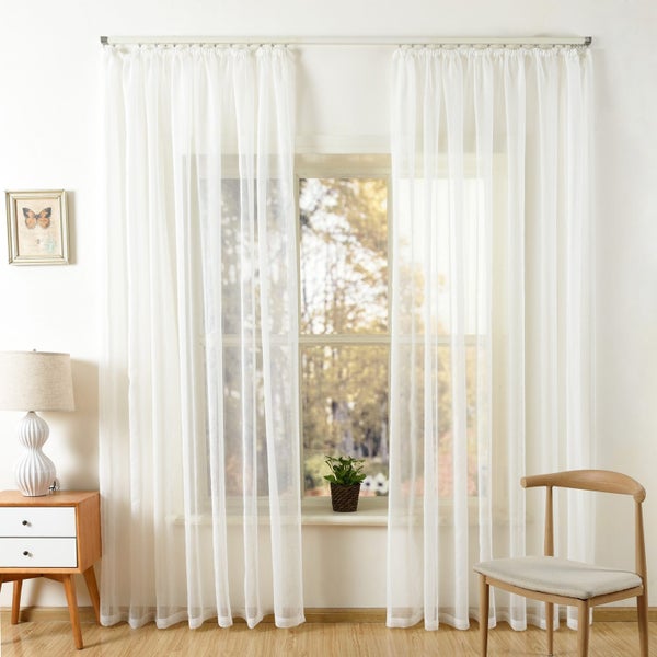 Sheer Curtain, Readymade Sheer Curtain, Netting, Voile, Andrea White Carousel 1