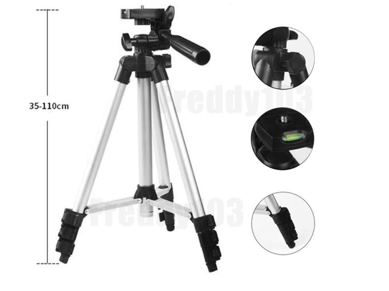 Adjustable Tripod + Phone Bracket + Bluetooth Remote for Smartphones and Cameras Carousel 7