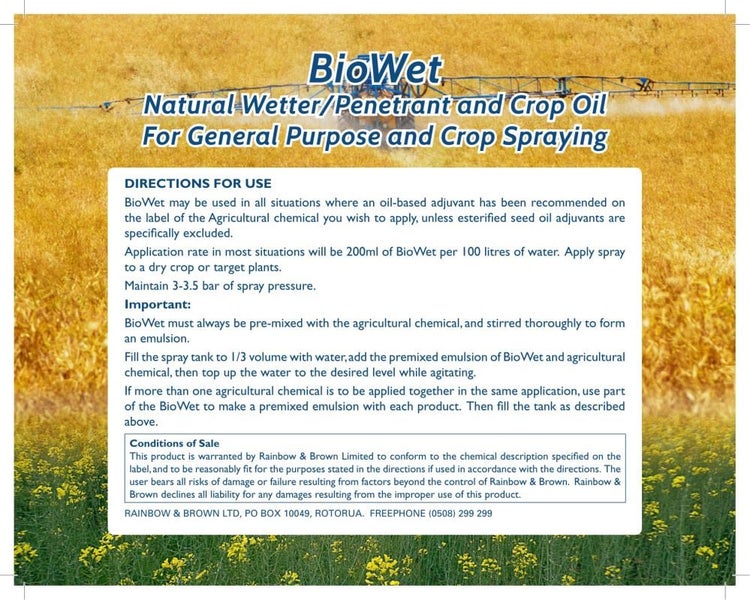 BIOWET - Natural Wetter, Penetrant and Crop Oil Carousel 3