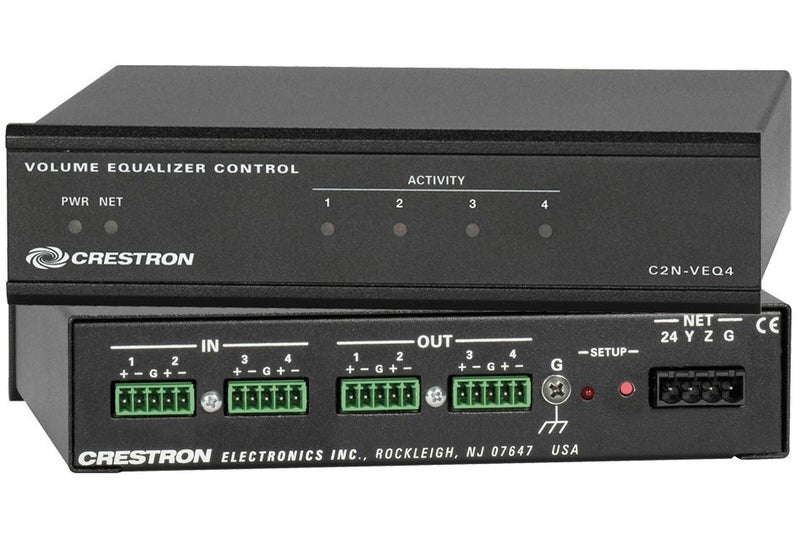 Crestron C2N-VEQ4 Volume Equalizer ST-COM RS232/422 Com & ST-RMK Rack Carousel 2
