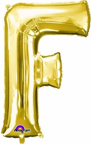 Letter F Gold 81cm Helium Saver Carousel 1