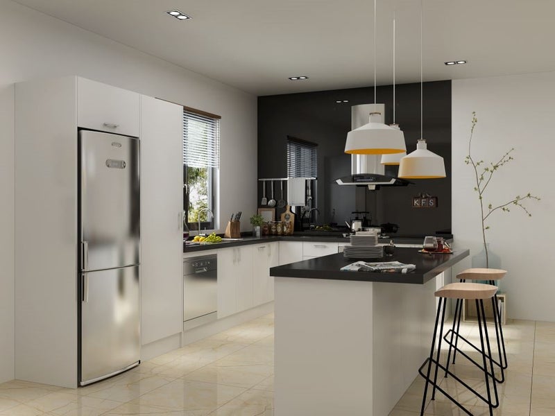 COMPLETE KITCHEN NO BENCHTOP !!! (L shape with Island bar) No Benchtop Carousel 2