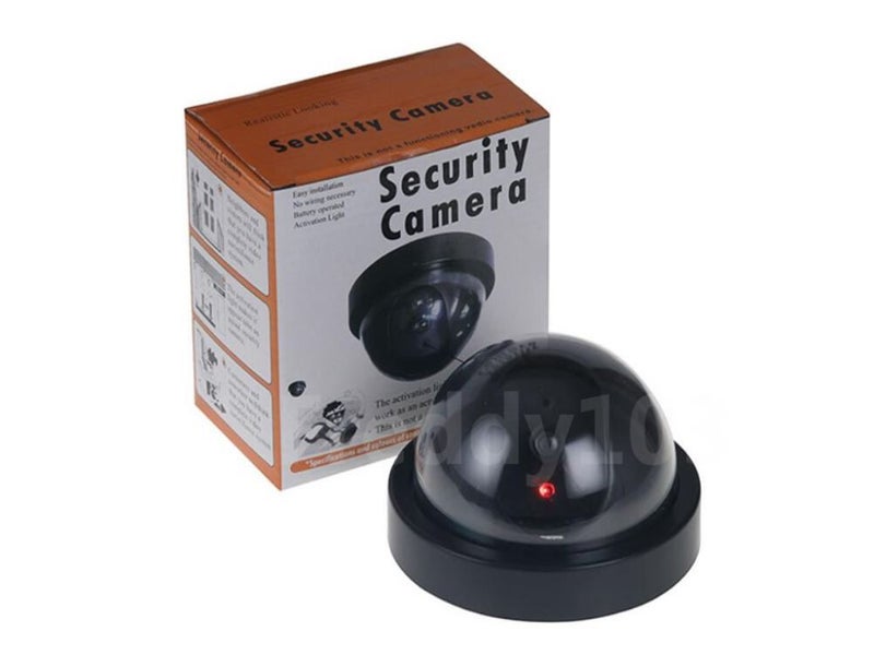 2 PCS Dummy Dome Security Camera with RED LED Light Carousel 1