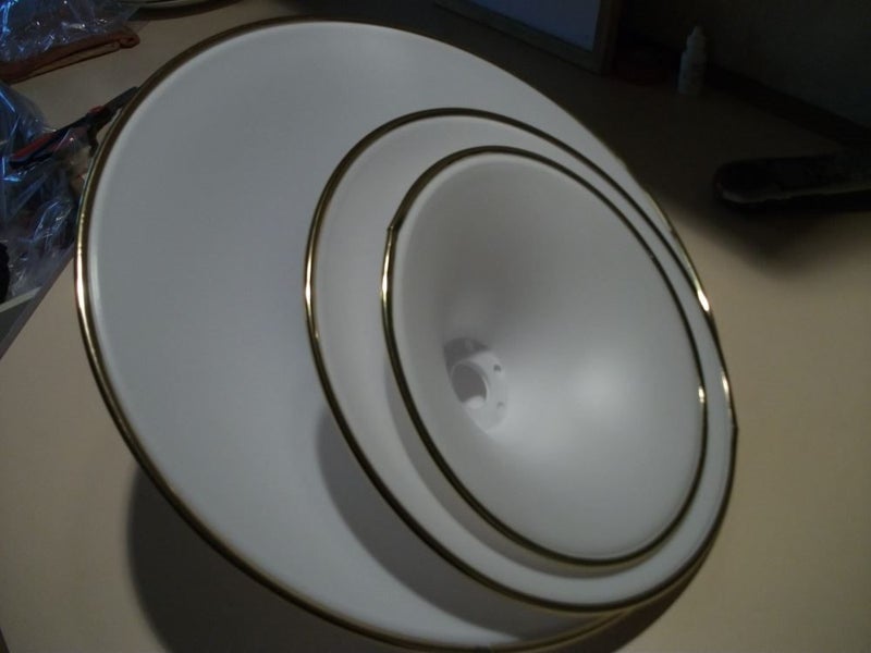 10 Medium 290mm acrylic white shades gd trim Carousel 5