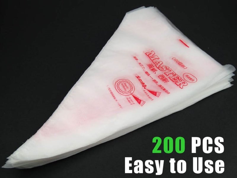 200pcs Cake Disposable Icing Piping Bags Carousel 1