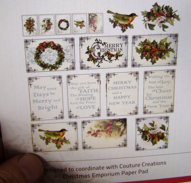 Couture Creations Christmas Festive Emporium Ephemera - 3 Packs CO724554Triple Carousel 9