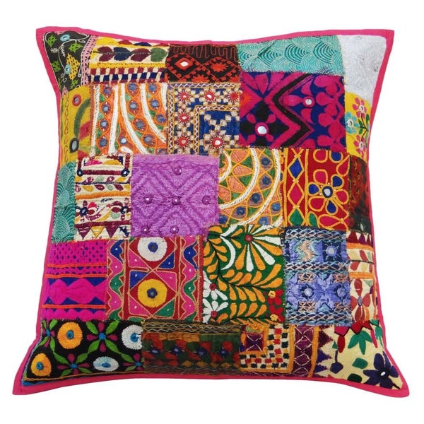 Pink Embroidered Pillowcases Decorative Pillows Sofa Cushion