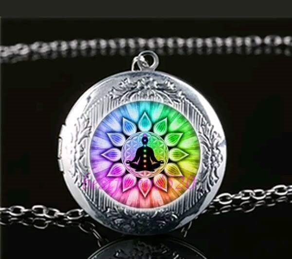 'Chakra' Mythical Locket with Necklace (Silver) Carousel 1